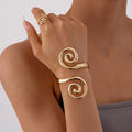 Spiral Gold Bracelet set