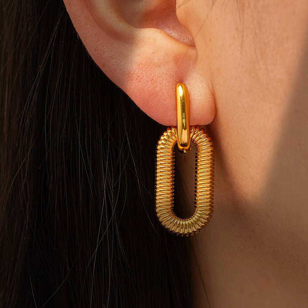 Thick Gold hoop earrings