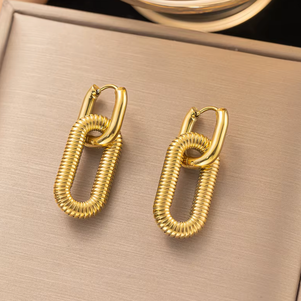 Thick Gold hoop earrings