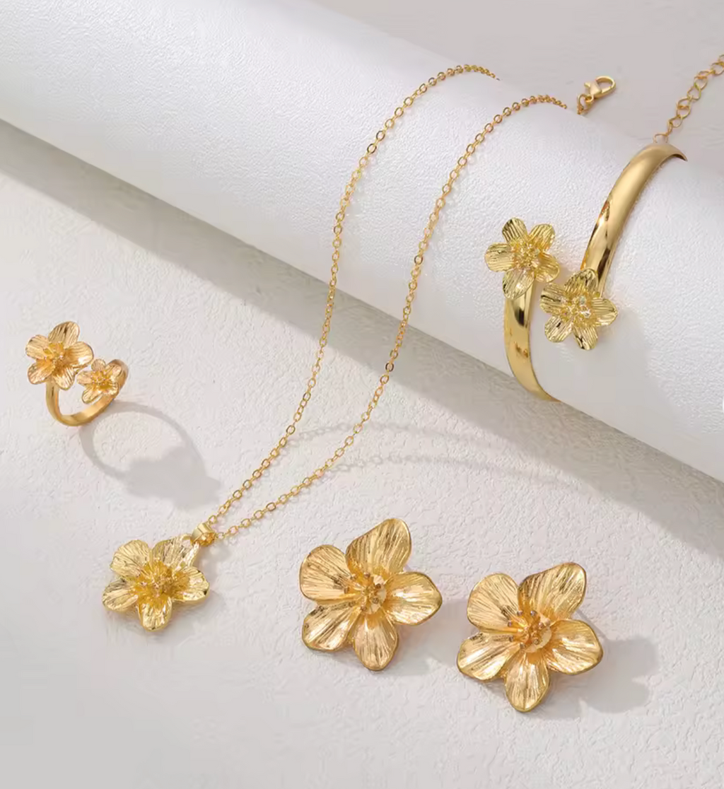 Flower Jewelry Set